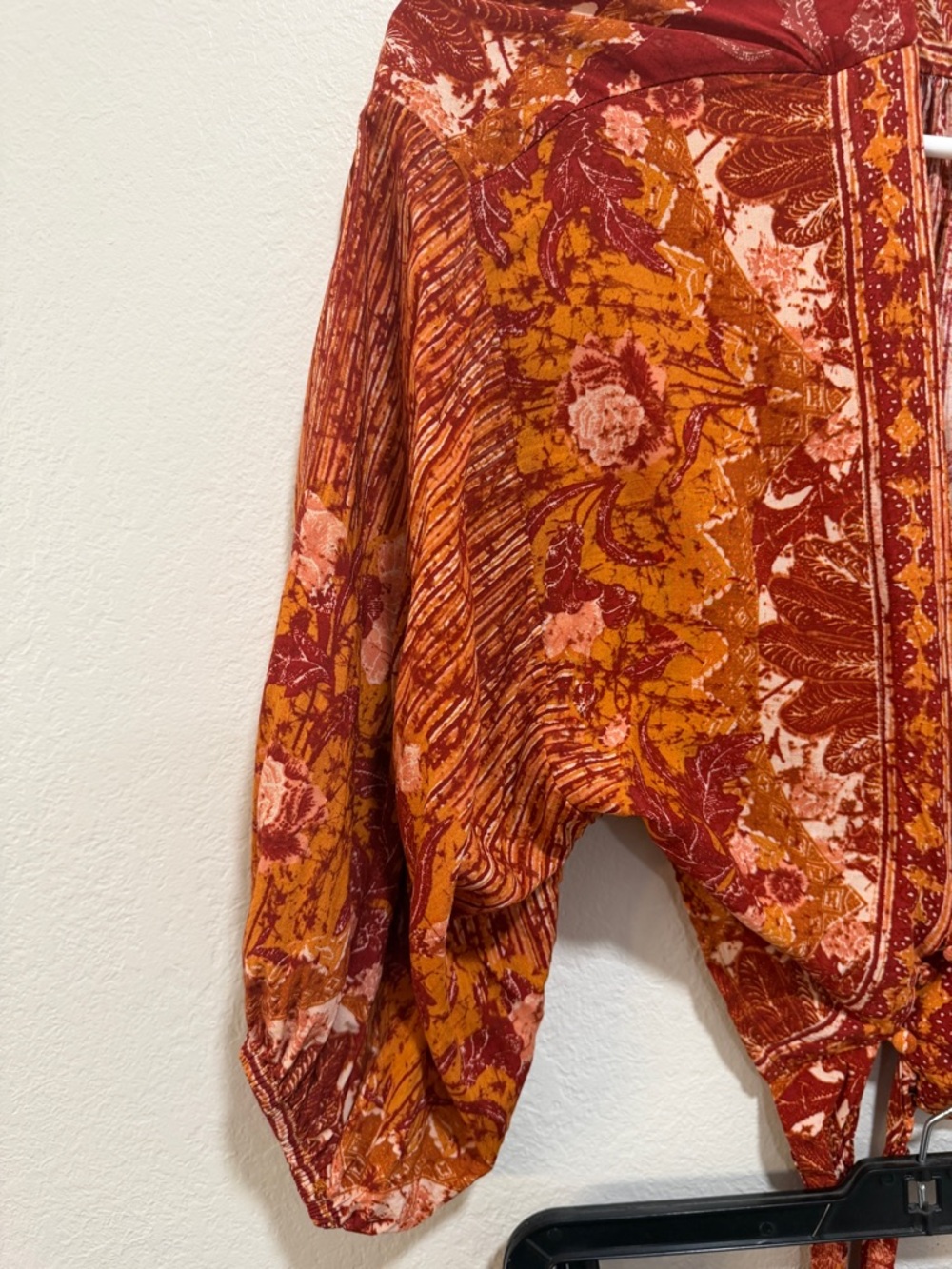 Free People Rust & Mustard Floral Tiered Maxi Skirt Set - Picture 3 of 7